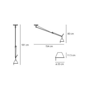 Tolomeo Descentrada suspensión - Artemide