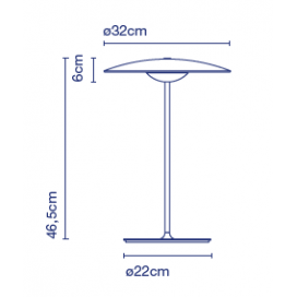 Ginger adjustable table - Marset