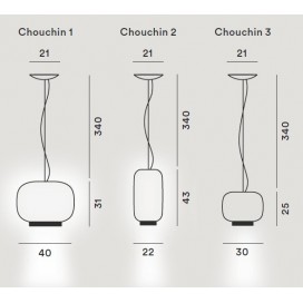 CHOUCHIN 1 suspensão - Foscarini