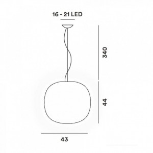CHOUCHIN 1 sospensione - Foscarini