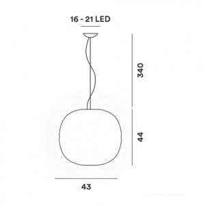 CHOUCHIN 1 sospensione - Foscarini