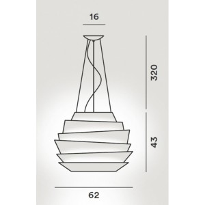 CHOUCHIN 1 suspensão - Foscarini