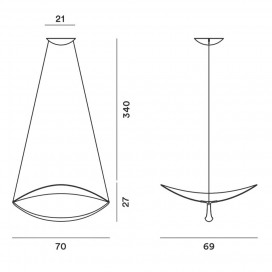 CHOUCHIN 1 suspensão - Foscarini