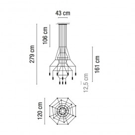 Wireflow Chandelier 0315 - Vibia