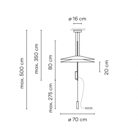 Flamingo 1515 lámpara de suspensión - Vibia