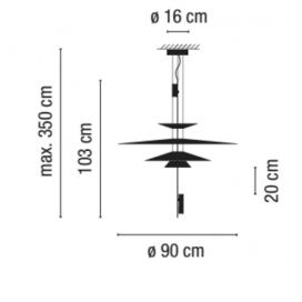 Flamingo 1550 lámpara de suspensión - Vibia