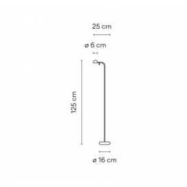 Pin 1660 lámpara de pie - Vibia