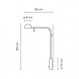 Pin 1680 lámpara de pared - Vibia