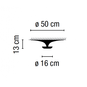 Funnel LED grande 2014 lámpara de techo/pared - Vibia