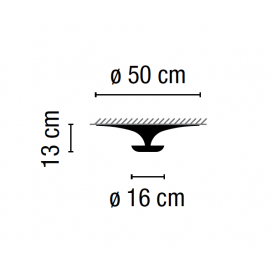 Funnel LED grande 2014 lámpara de techo/pared - Vibia