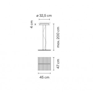 Rhythm Horizontal 2110 lampara colgante - Vibia