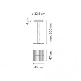 Rhythm Horizontal 2110 lampara colgante - Vibia