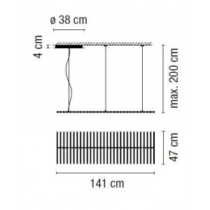 Rhythm Horizontal 2112 lampara colgante - Vibia