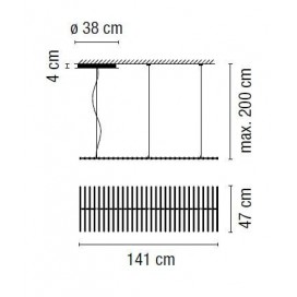 Rhythm Horizontal 2112 lampara colgante - Vibia