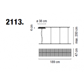 Rhythm Horizontal 2113 lampara colgante - Vibia