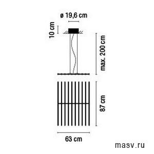 Rhythm Horizontal 2120 lampara colgante - Vibia