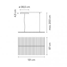 Rhythm Horizontal 2121 lampara colgante - Vibia