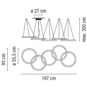 Halo Circular 2333 lampara colgante - Vibia