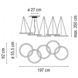 Halo Circular 2333 lampara colgante - Vibia