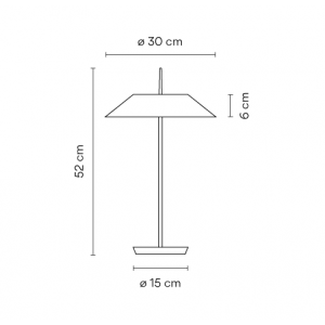 Mayfair 5500 lámpara de sobremesa metacrilato - Vibia