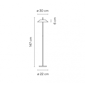 Mayfair 5510 lámpara de Pie metacrilato - Vibia