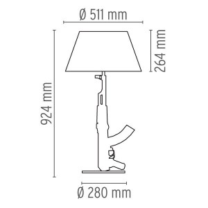 Guns Table Gun desktop - Flos