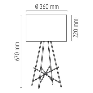 Candeeiro de mesa Ray T - Flos