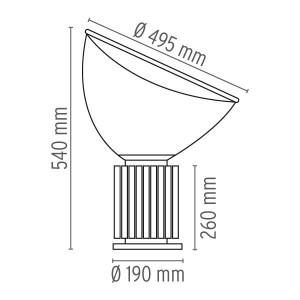 Candeeiro de mesa LED Taccia - Flos