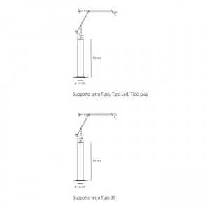 Foot with support Tizio - Artemide