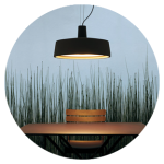 Outdoor suspension and ceiling lamps