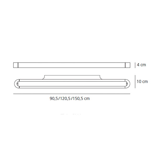 Medidas Talo Large  90, 120, 150 aplique de Artemide