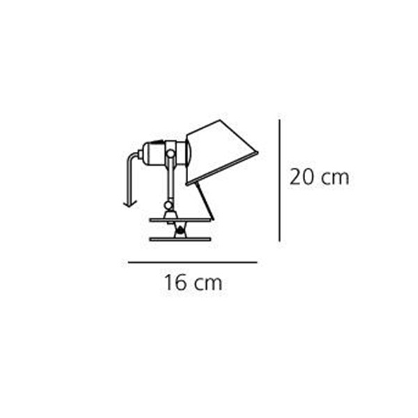 Medidas Tolomeo pinza de Artemide