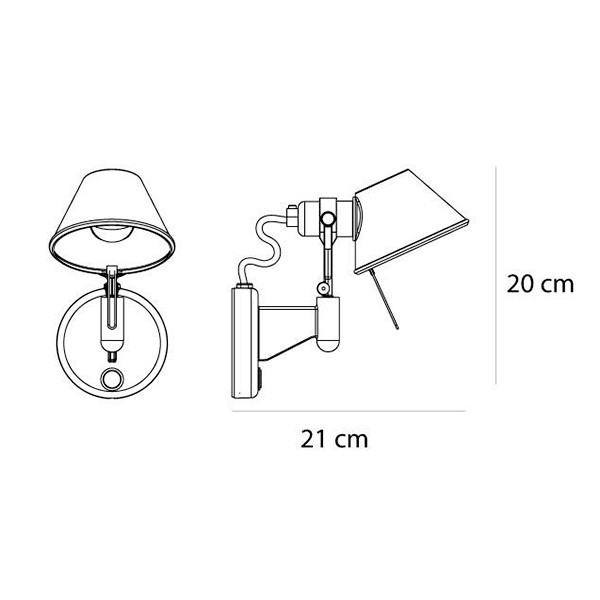 Medidas Tolomeo Micro faretto de Artemide