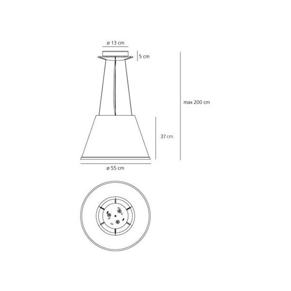 Medidas Choose Mega suspensión de Artemide