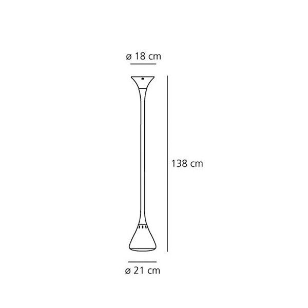 Medidas lámpara Pipe suspensión de Artemide