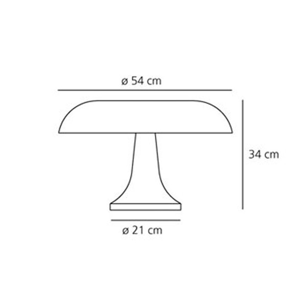 Medidas Nesso sobremesa de Artemide