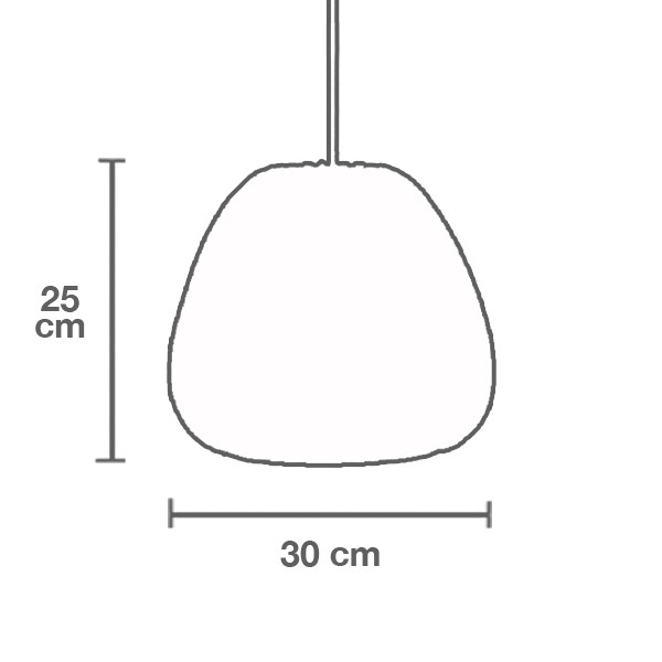 Dimensions de la lampe demi-suspension TR12 Tom Rossau