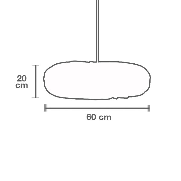 Dimensions de la lampe à suspension moyenne en aluminium Tom Rossau TR5