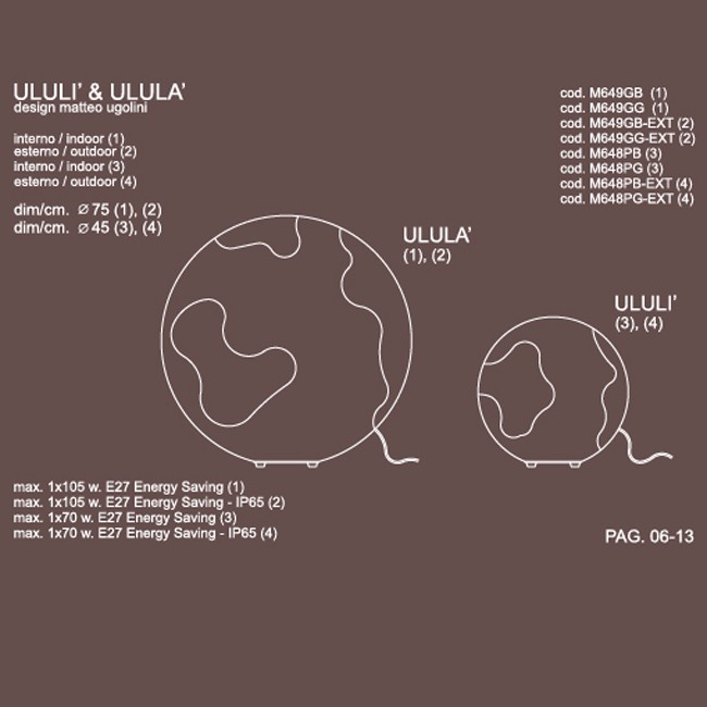 Measurements Ululà floor lamp by karman