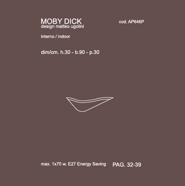 Medidas lámpara Moby Dick aplique de Karman