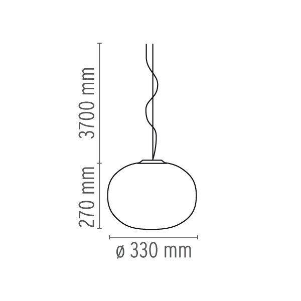 Medidas lámpara Glo-Ball S1 suspensión de Flos