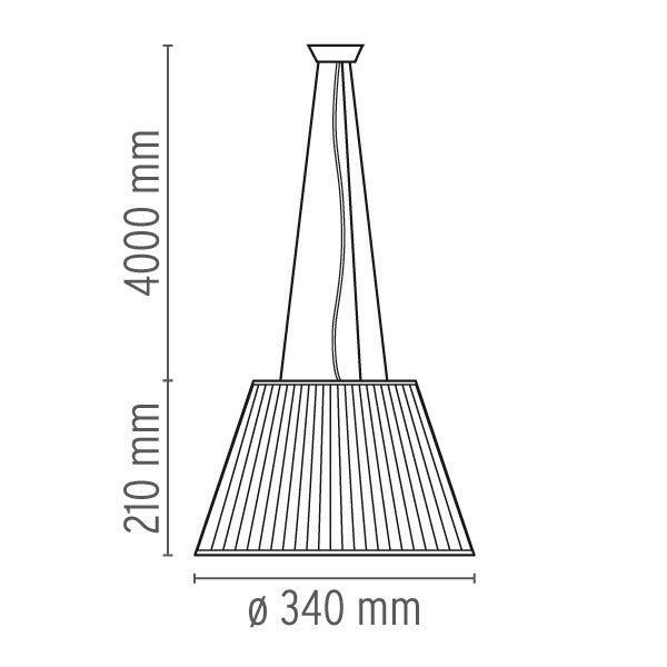 Medidas lámpara Romeo Moon suspensión de Flos