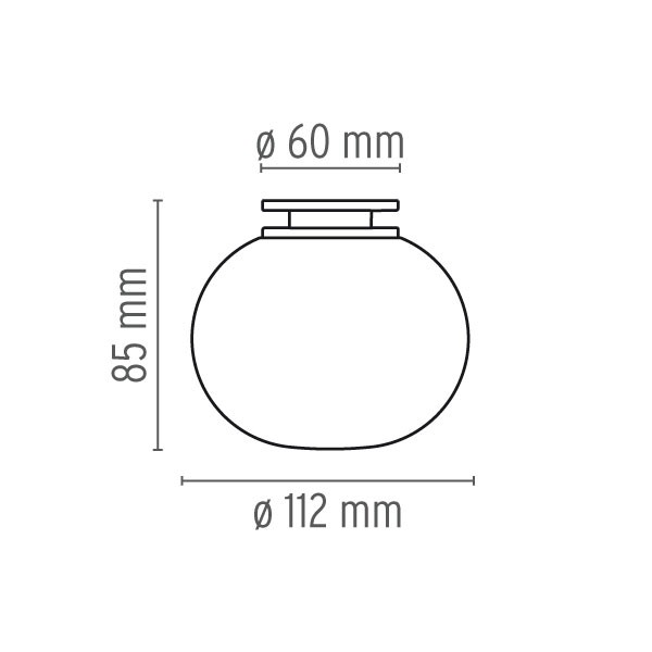 Medidas Mini Glo-Ball aplique de Flos