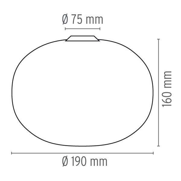 Medidas lámpara Glo-ball C/W Zero de Flos