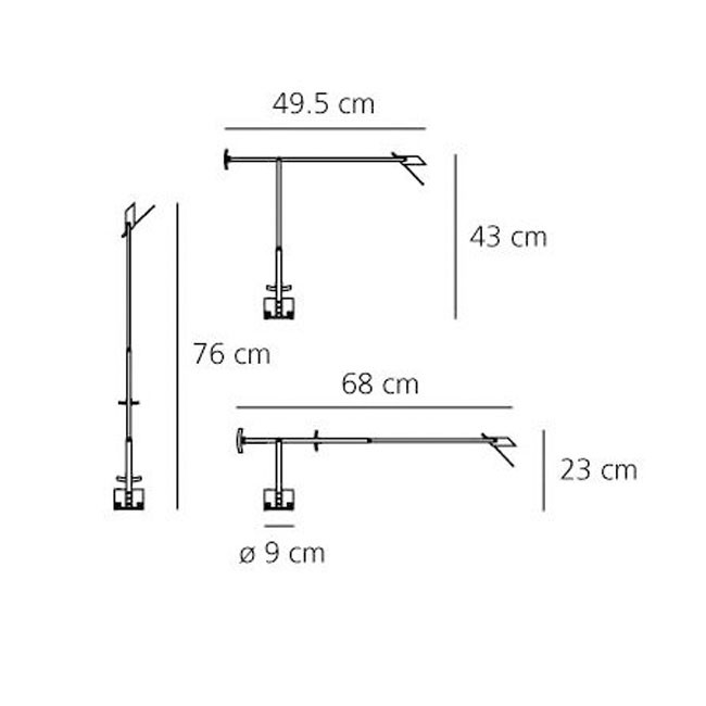 Medidas Tizio Micro sobremesa de artemide