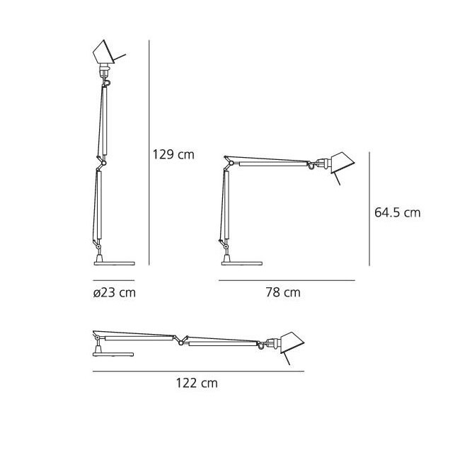 Medidas Tolomeo Halo sobremesa de Artemide