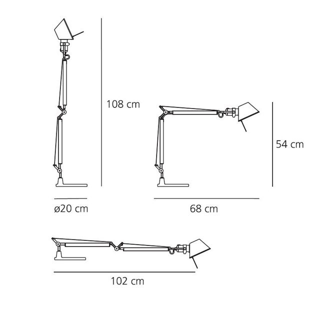 Medidas Tolomeo Mini Halo de Artemide