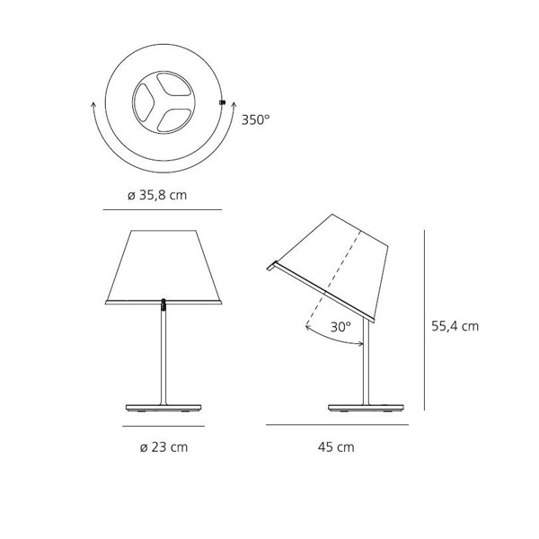 Medidas Choose sobremesa de artemide