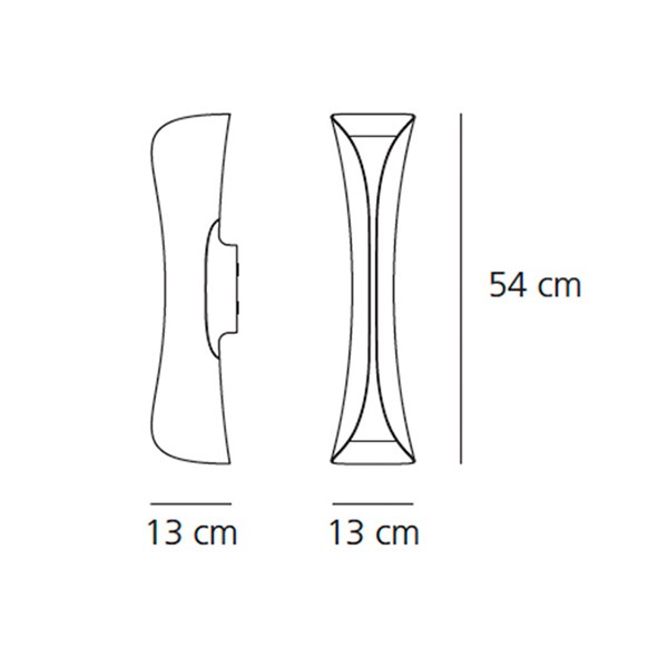 Medidas Cadmo aplique de  Artemide.