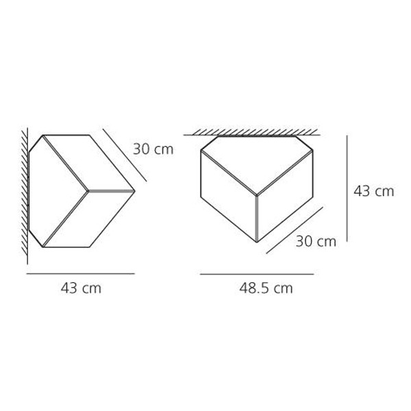 Medidas Edge aplique grande de Artemide